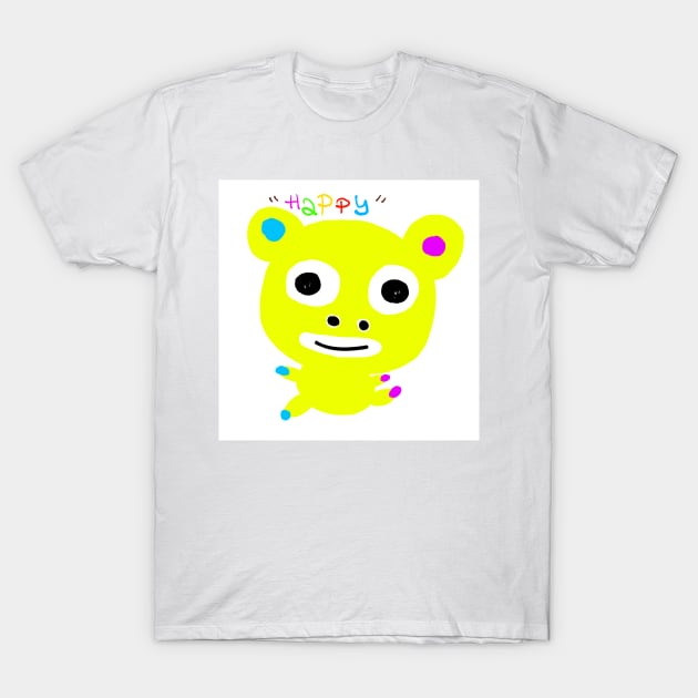 Happy little bear T-Shirt by Azujark 